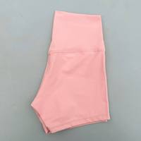 Shorts respirants en molleton tricoté couleur unie pour femme, taille mi-haute, en Spandex et Polyester, séchage rapide, coupe régulière, taille élastique
