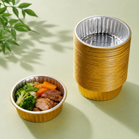 Bol en aluminium moulé en pulpe de qualité alimentaire WB Gold, robuste et jetable, 1370 ml, résistant au four, pour rôtir