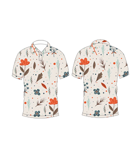 เสื้อโปโลแขนสั้นพิมพ์ลายดอกไม้สำหรับผู้ชายเสื้อยืดแฟชั่นคอปกแบบลำลองสำหรับฤดูร้อน - Product Image 3
