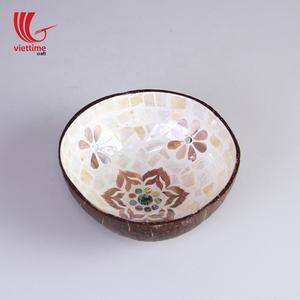 Tazón de Coco con Mosaico de Nácar, Tazón de Cáscara de Coco Orgánico con Incrustaciones de Mosaico de Nácar, Decoración del Hogar, Utensilios de Cocina - Product Image 3