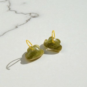 Dijes de Peridoto Natural en Forma de Nube con Aro Dorado, Hechos a Mano, Suministros para la Fabricación de Joyería con Piedras Semipreciosas - Product Image 1
