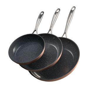 Set di 3 Padelle Antiaderenti in Alluminio per Uova (8, 10, 12 Pollici) con Rivestimento in Ceramica, Resistenti al Calore per Uso in Cucina - Product Image 1