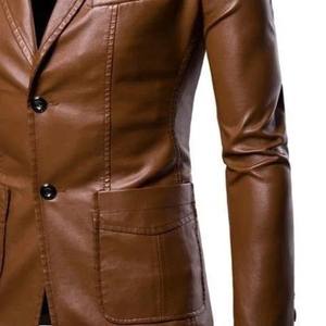 Chaqueta Blazer de Cuero para Hombre de Primera Calidad, Último Estilo, Precio Accesible, Venta Caliente, Logotipo/Colores Personalizados - Product Image 4