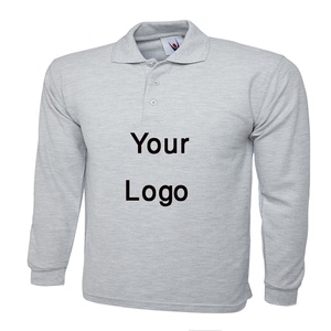 Vente en gros 100% coton polo tendance à manches longues pour hommes Logo personnalisé Tissu tricoté Prix bon marché pour Bangladesh - Product Image 4