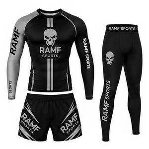 เสื้อรัดกล้ามเนื้อ BJJ แบบสั่งทำพิเศษสำหรับผู้ชาย UPF50+ ป้องกันแบคทีเรีย แห้งเร็ว ระบายอากาศได้ดี ผลิตจากผ้าสแปนเด็กซ์/โพลีเอสเตอร์ ดีไซน์สั่งทำได้ คุณภาพสูง - Product Image 6