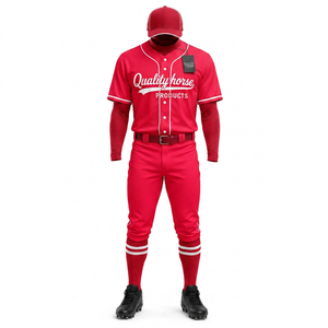 Ensemble de vêtements de sport imprimé avec logo d'équipe, uniforme de baseball OEM 2026, logo personnalisé, uniforme respirant pour hommes de softball et de baseball - Product Image 1