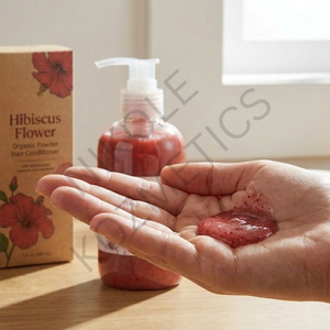 Organic Hibiscus Flower Cream Coconut <b>Oil</b> Shea Butter Hair Conditioner Hair Strengthening Nourishing Smoothing Softening Scalp - Product Image 4