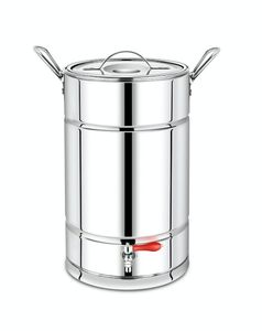 Premium Stainless Steel Tea Urn 20 Liter Capacity High Gloss <b>Mirror</b> Finish Heavy Duty Hot Beverage Dispenser Commercial Grade 1 - Product Image 1