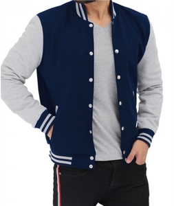 Veste universitaire de baseball personnalisée, veste Letterman haut de gamme en mélange de coton, streetwear, vente en gros, fournisseur OEM ODM, veste universitaire - Product Image 6