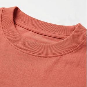 T-shirts décontractés d'été pour femmes en polyester et coton, à manches courtes, couleur personnalisable, broderie, teinture unie, écologiques, vente en gros - Product Image 4