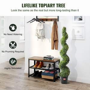 2 paquets de 5 pi de buis topiaires arbres artificiels décoratifs UV Faux plantes pour usage intérieur/extérieur - Product Image 2