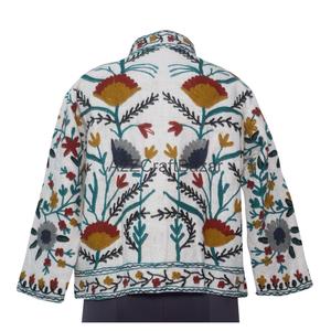 Chaqueta Bomber de Algodón Tejido TNT Suzani para Mujer, con Volantes Bordados, Diseño Floral Vintage, Ecológica, Transpirable, de Secado Rápido, para Invierno - Product Image 5