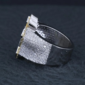 Mens Iced Out <b>Cross</b> <b>Ring</b> Diamond Band Hip Hop Bling <b>Ring</b> Big Statement <b>Ring</b> Sterling <b>Silver</b> Religious Jewelry for Men - Product Image 2