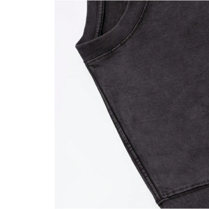 T-shirt personnalisé unisexe de haute qualité, écologique, imprimé, 100% coton biologique, vintage, à épaules tombantes, surdimensionné, lourd, lavé - Product Image 3