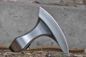 High Quality Industrial Stainless Steel Damascus Flat Backed Handmade OBM Pizza Cutter <b>Axe</b> Head 2 2/5 in Rose Wood <b>Handle</b> - Product Image 2