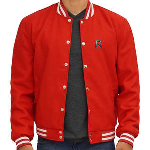 Veste Letterman pour homme, design uni, style minimaliste, couleur unie - Product Image 1