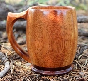 Natural Wooden Coffee Mug Handmade Solid Wood Mug Rustic Finish Reusable Eco Friendly Drinkware for Daily Use - Product Image 4