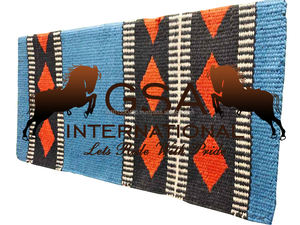 Couverture de selle 34 x 36, fabriquée à la main, 100% laine de Nouvelle-Zélande, couverture de selle western personnalisée pour l'équitation, prix d'usine - Product Image 2