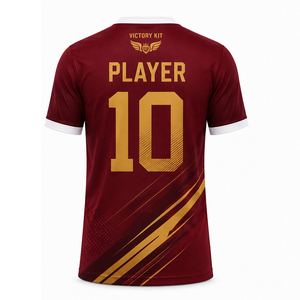 เสื้อฟุตบอลกาตาร์ 2026 สีแดงเลือดหมู เสื้อแฟนบอลทีมชาติ สไตล์ชุดกีฬา - Product Image 2