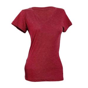 Camiseta larga ajustada para mujer, ropa informal de cuello redondo de alta calidad, ropa formal de punto con estampado de pantalla personalizada de manga corta barata - Product Image 3