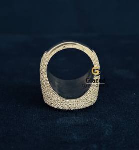 Bague pour homme en argent sterling 925 avec diamants étincelants C 17, style hip-hop, sertie de moissanite et de diamants ronds - Product Image 6