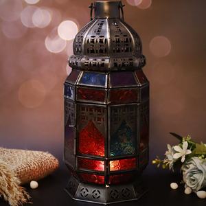 Lanterne marocaine artisanale en fer, lampe à bougie suspendue pour la décoration intérieure et extérieure de la maison et du jardin - Product Image 4