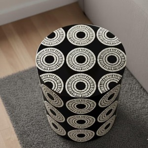 Tabouret d'appoint console moderne en os incrusté fait main, forme ronde, taille et design personnalisés, modèle de haute qualité pour maison, hôtel, restaurant - Product Image 3