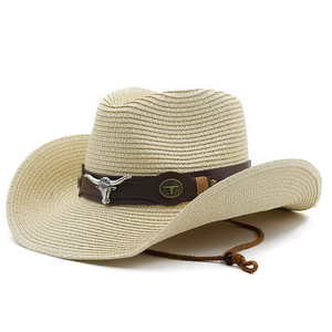 Chapeau de cowboy à large bord unisexe personnalisé, style sombrero, en paille, pour la plage, Dallas Cowboys, vente en gros pour femmes - Product Image 5