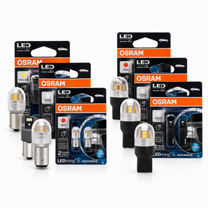 หลอดไฟ LED รุ่น ADVANCE T20 -- W21W, W21/5W, WY21W, <span class=keywords><strong>P21W</strong></span>, P21/5W, PY21W สำหรับรถยนต์ทุกประเภท ยี่ห้อ <span class=keywords><strong>OSRAM</strong></span> ของแท้ - Product Image 1