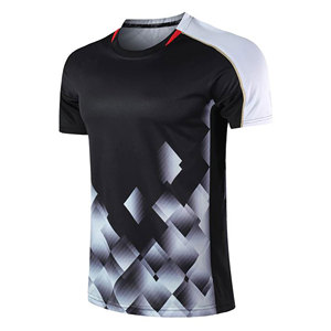 Maillot de sport personnalisé à sublimation florale rose pour hommes et femmes, à séchage rapide, respirant, à manches courtes, pour le badminton, le volley-ball, l'entraînement sportif - Product Image 6