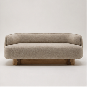 Sofá Moderno de Lujo Curvo Tapizado con Base de Madera Sólida para Sala de Estar, Apartamento, Hotel, Villa, Resort, Muebles de Salón - Product Image 1