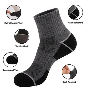 Chaussettes de sport unisexes respirantes personnalisables en coton de haute qualité avec logo personnalisé pour hommes et femmes - Product Image 5