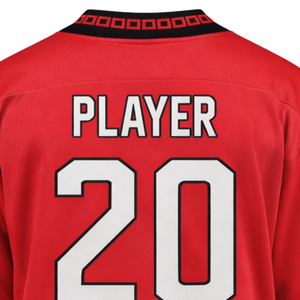 Maillot de hockey sur glace rouge à manches longues, respirant, uniforme d'équipe athlétique, entraînement pour adultes, performance sportive - Product Image 6
