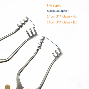 Retractor Quirúrgico Veterinario Manual de Acero Inoxidable Weitlaner con Punta Autoajustable/Punta Ciega de SURGIRIGHT INSTRUMENTS - Product Image 4