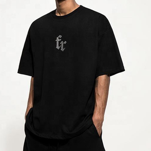 Camisetas de Alta Calidad con Pedrería, Camisetas con Estampado de Pedrería Personalizado, Camisetas con Cuello Redondo, Fabricantes de Camisetas Premium, Camisetas con Hombros Caídos - Product Image 1