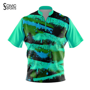 Custom Printed <b>Bowling</b> Jerseys Personalized Teamwear Polo Shirts Anti Bacterial & Quick Dry Polyester - Product Image 1