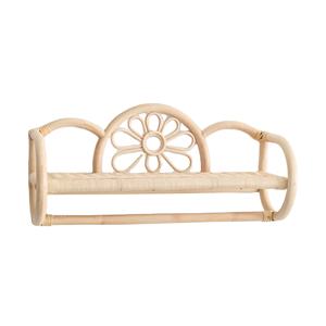 Estante de Mimbre Tejido a Mano Sostenible para Niños, Estante de Pared con Forma de Flor para Cuarto Infantil, Decoración Infantil de Mimbre Natural Hecha a Mano, Venta al por Mayor - Product Image 1
