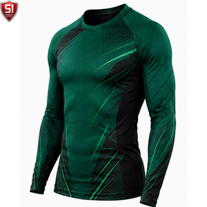 Unisex <b>Long</b> <b>Sleeve</b> <b>Compression</b> <b>Shirt</b> Crew Neck Sublimation Printed Quick Dry Breathable Full <b>Sleeve</b> Sports Body - Product Image 3