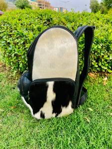 Handmade Cowhide Leather Hair On Backpack Travel Laptop Rucksack Vintage School Bag Durable Design LHBP-0033 - Product Image 4