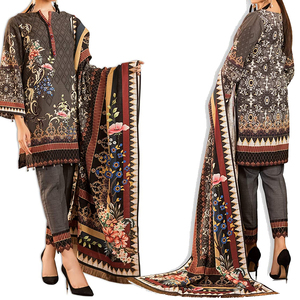 New Fashion Ladies Casual Printed <b>Flower</b> Long Dress Custom Logo Wholesale Price - Product Image 3