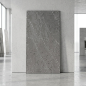Dalles de pierre frittée polie Pietra Grey 160x320cm, grand format, aspect marbre naturel, pour extérieur et salle à manger - Product Image 6