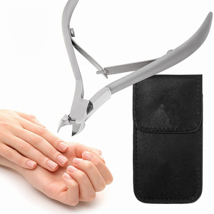 Alicates para cutículas de acero inoxidable alemán de 3.7 pulgadas para uso en salones de belleza, alicates para manicura, alicates para uñas OEM para uñas gruesas de los pies. - Product Image 2