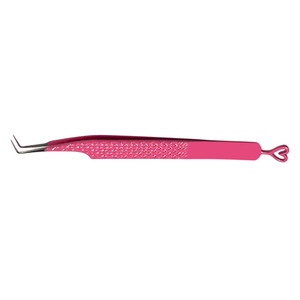 Professional Eyelash Tweezers Precision Smooth Tip Mirror Finish Gradient Design <b>Box</b> Packaging Non Slip Ergonomic Handel Pink - Product Image 2