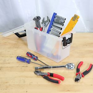 Frost Locking and <b>Stacking</b> Utility Tool <b>Box</b> Durable <b>Plastic</b> 11.5" X 5.06" X 7.25" 2-Pack - Product Image 4
