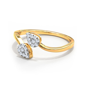 Anillo Abierto con Diamante Cultivado en Laboratorio en Forma de Pera - Product Image 2