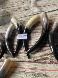 Paire de cornes de bison polies, décoration murale, design Art Déco, grande taille de 10 à 18 pouces, pour mariage, anniversaire - Product Image 2