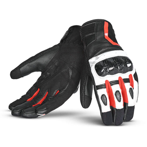 Guantes de Motocicleta Blancos de Medio Dedo, de Cuero Genuino, Unisex, Impermeables, con Pantalla Táctil, para Navegación, Motociclismo, Carreras y Deportes - Product Image 5