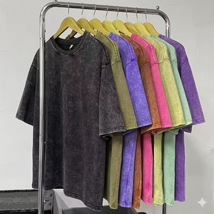 เสื้อยืดพรีเมียมวินเทจผ้าฝ้าย 100% พิมพ์ลายดิจิทัลแบบสั่งทำพิเศษสำหรับผู้ชาย ทรงโอเวอร์ไซส์ ลุคหรูหรา - Product Image 3