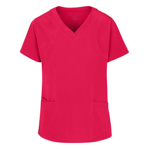 Nouvel ensemble de blouses médicales en tissu tissé à col en V pour femmes, à manches courtes, pour infirmières, avec détection d'aiguilles - Product Image 2