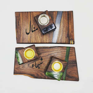 Juego de Incienso de Madera y Resina de Lujo, Soporte para Madkhan, Decoración para el Hogar, Celebraciones del Ramadán y Decoración de Hoteles, Quemador de Oud Árabe de Diseño - Product Image 6